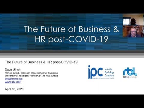 The Future of Business and HR post COVID-19